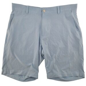 Peter Millar Crown Sport Performance Golf Shorts Mens 34 Blue Flat Front